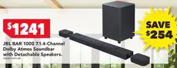 Harvey Norman JBL BAR 1000 7 1 4 Channel Dolby Atmos Soundbar with Detachable Speakers offer