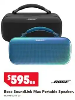 Harvey Norman Bose SoundLink Max Portable Speaker offer