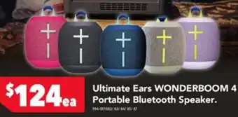 Harvey Norman Ultimate Ears WONDERBOOM 4 Portable Bluetooth Speaker offer