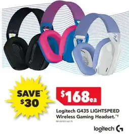 Harvey Norman Logitech g435 lightspeed Wireless Gaming Headset offer