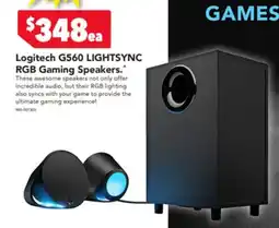 Harvey Norman Logitech g560 lightsync offer