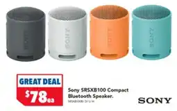 Harvey Norman Sony SRSXB100 Compact Bluetooth Speaker offer