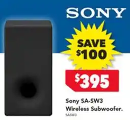 Harvey Norman Sony sa  sw3 wireless subwoofer offer