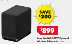 Harvey Norman Sony SA SW5 300W Optional Wireless Subwoofer offer