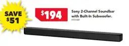 Harvey Norman Sony 2 Channel Soundbar with Built In Subwoofer offer