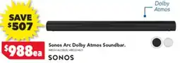 Harvey Norman Sonos Arc Dolby Atmos Soundbar offer