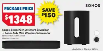 Harvey Norman Sonos Beam Gen 2 Smart Soundbar offer