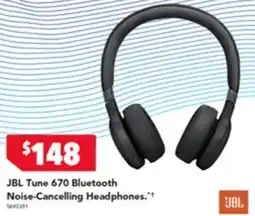 Harvey Norman JBL Tune 670 Bluetooth Noise Cancelling Headphones offer