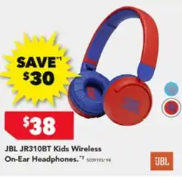 Harvey Norman JBL JR310BT Kids Wireless On Ear Headphones offer