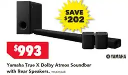 Harvey Norman Yamaha True X Dolby Atmos Soundbar with Rear Speakers offer