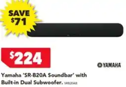 Harvey Norman Yamaha Soundbar with Built in Dual Subwoofer offer