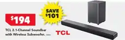 Harvey Norman TCL 2 1Channel Soundbar with Wireless Subwoofer offer