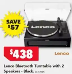 Harvey Norman Lenco Bluetooth Turntable with 2 Speakers offer