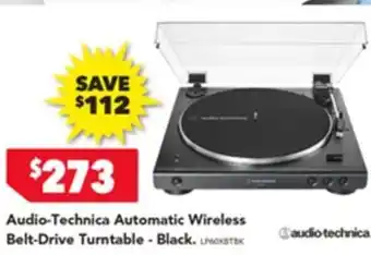 Harvey Norman Audio Technica Automatic Wireless Belt Drive Turntable Black offer