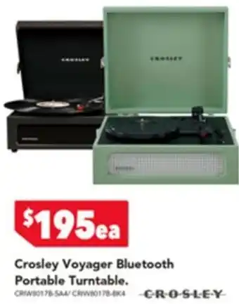 Harvey Norman Crosley Voyager Bluetooth offer