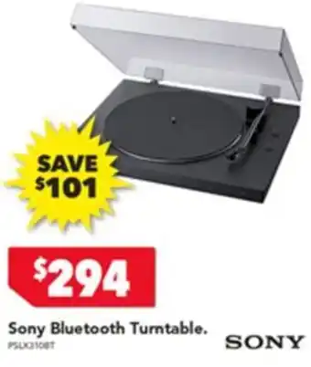 Harvey Norman Sony Bluetooth Turntable offer