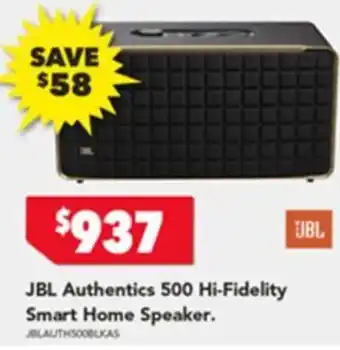 Harvey Norman JBL Authentics 500 Hi Fidelity Smart Home Speaker offer