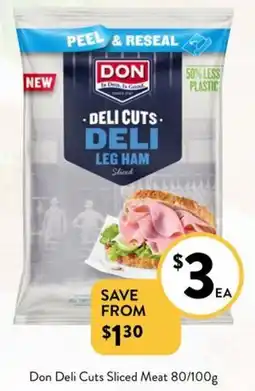 Foodworks Don Deli Cuts Sliced Meat offer