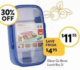 Foodworks Décor Go Bento Lunch offer