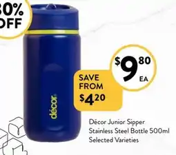 Foodworks Décor Junior Sipper  Stainless Steel Bottle offer