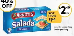 Foodworks Arnott's Salada offer