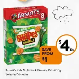 Foodworks Arnott's Kids Multi Pack Biscuits offer