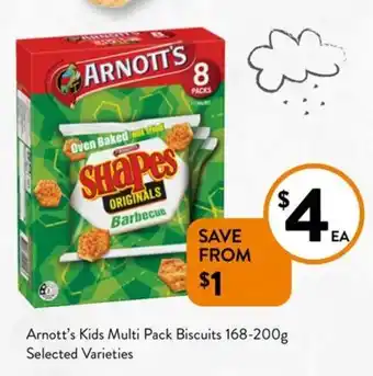 Foodworks Arnott's Kids Multi Pack Biscuits offer