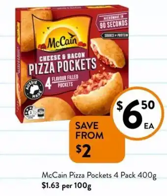 Foodworks McCain Pizza Pockets offer