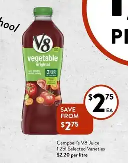 Foodworks Campbell's V8 Juice offer