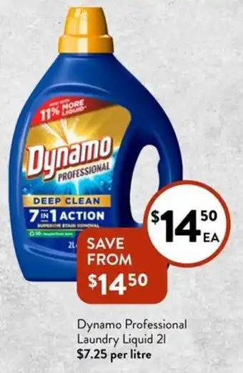 Foodworks Dynamo Professional Laundry Liquid offer