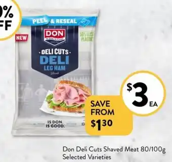 Foodworks Don Deli Cuts Shaved Meat offer