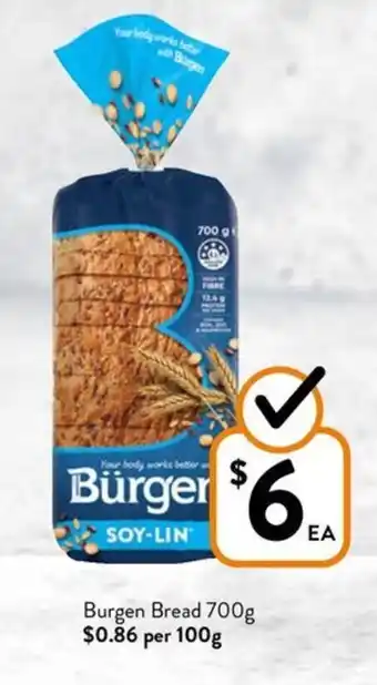 Foodworks Burgen Bread offer