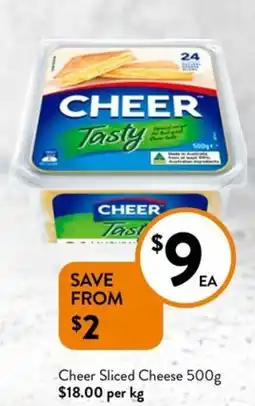 Foodworks Cheer Sliced Cheese offer