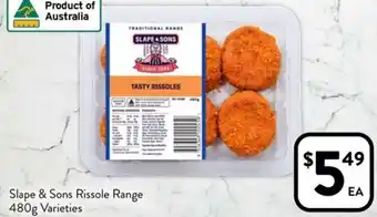 Foodworks Slape & Sons Rissole Range offer