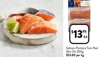 Foodworks Salmon Portions Twin Pack offer