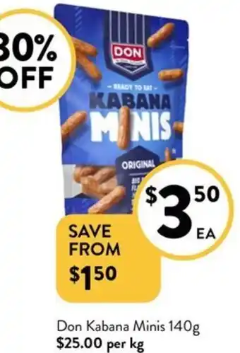 Foodworks Don Kabana Minis offer