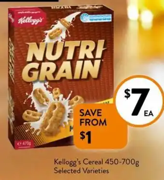 Foodworks Kellogg's Cereal offer