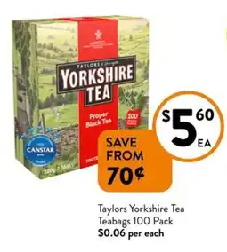 Foodworks Taylors Yorkshire Tea Teabags offer