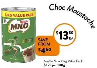 Foodworks Nestlé Milo offer