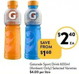 Foodworks Gatorade Sport Drink offer