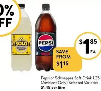 Foodworks Pepsi or Schweppes Soft Drink offer