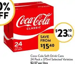 Foodworks Coca-Cola Soft Drink Cans offer