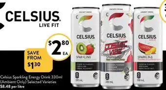 Foodworks Celsius Sparkling Energy Drink offer