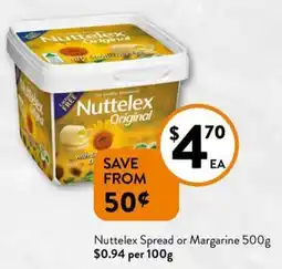 Foodworks Nuttelex Spread or Margarine offer