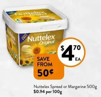 Foodworks Nuttelex Spread or Margarine offer