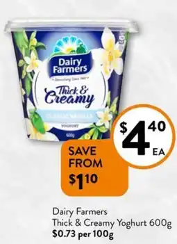 Foodworks Thick & Creamy Yoghurt offer