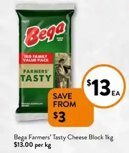 Foodworks Bega Farmers' Tasty Cheese Block offer