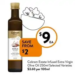 Foodworks Cobram Estate Infused Extra Virgin Olive Oil offer