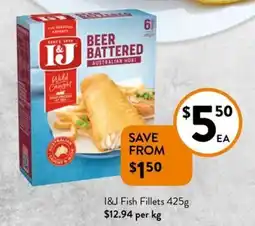 Foodworks 1&J Fish Fillets offer