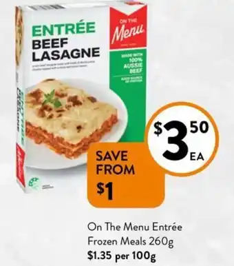 Foodworks Entrée beef lasagne offer